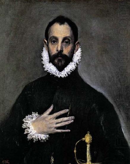 GRECO, El Nobleman with his Hand on his Chest china oil painting image